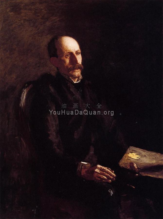 Portrait of Charles Linford, the Artist - 托马斯·伊肯斯